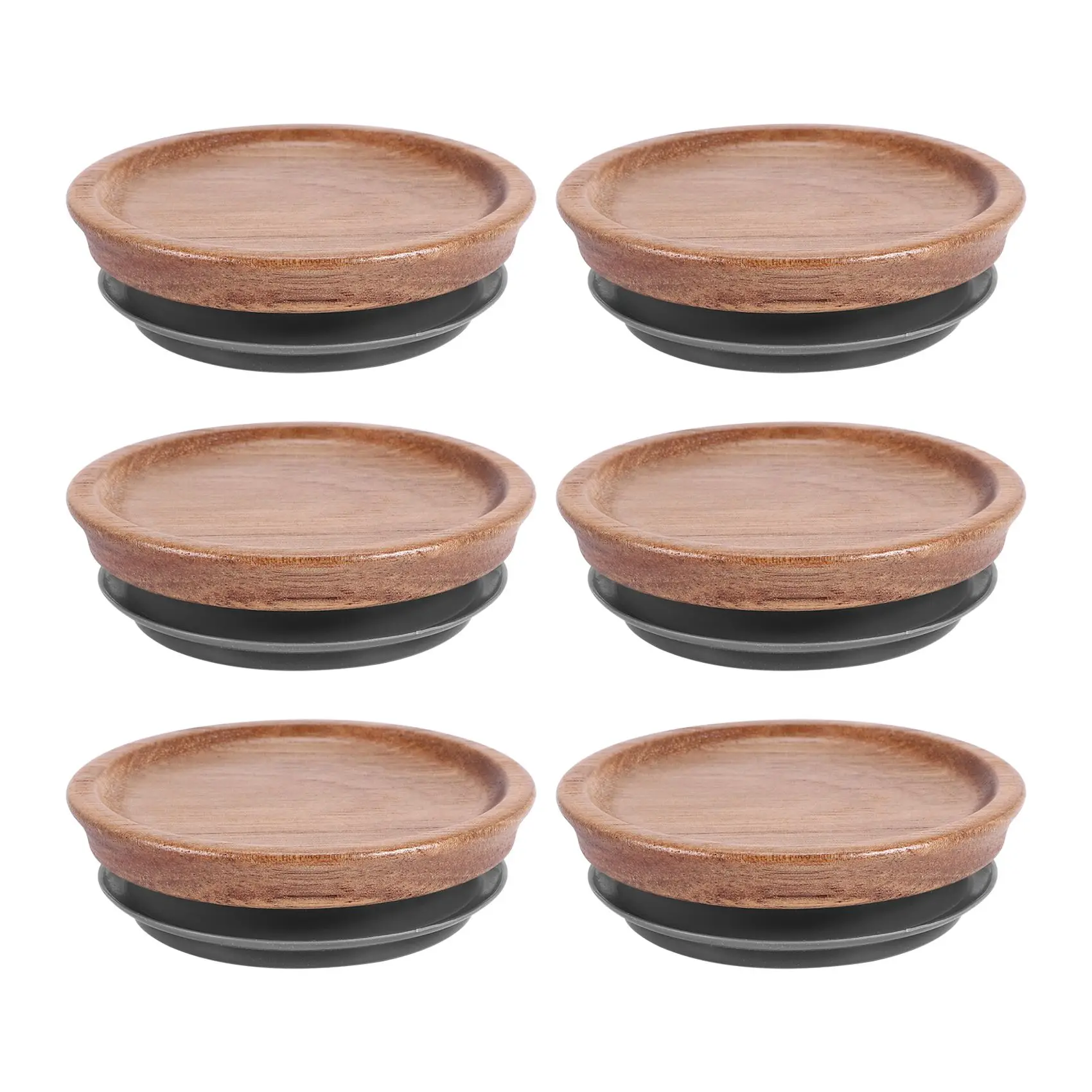 6 Pack All Sealed Wooden Storage Lids Set,Wooden Lids for Ball,Kerr Jars,Food Grade Material,Airtight for Jars 72mm