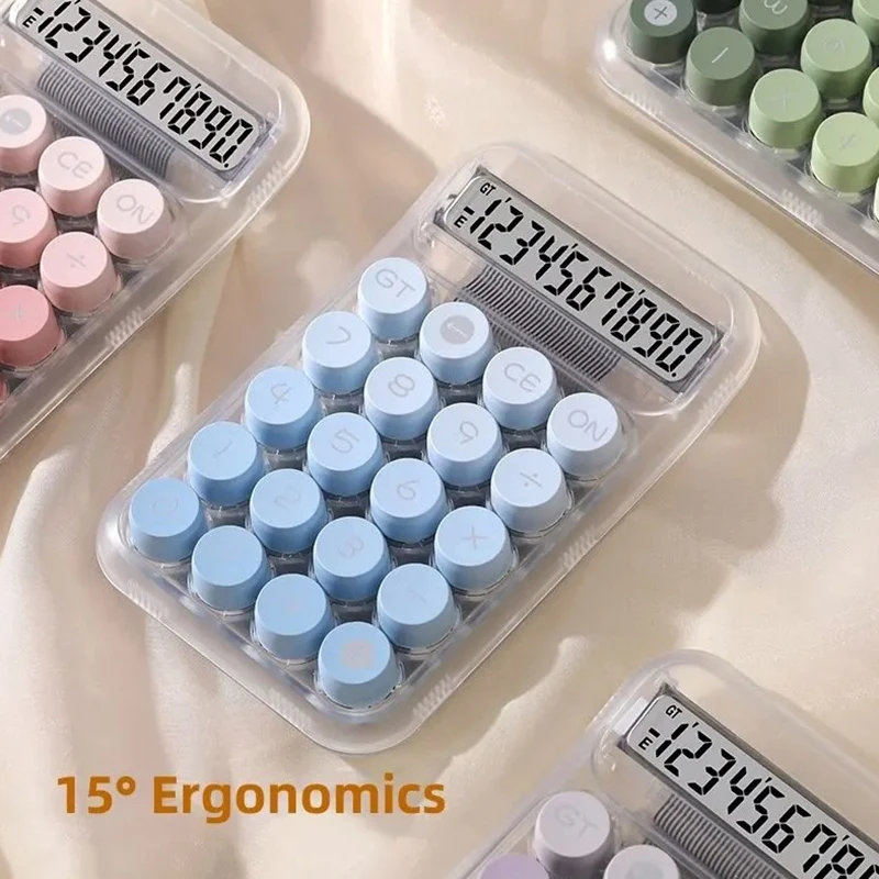 Mechanical Pushbutton Calculator 10-Digit Display Large LCD Display Calculator Basic Standard Calculator For School Home