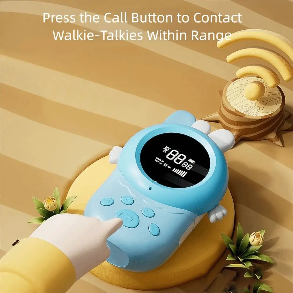 Wireless Walkie-talkie High-definition Cartoon Educational Toys Quick Readout Display 3km Sound Transmission