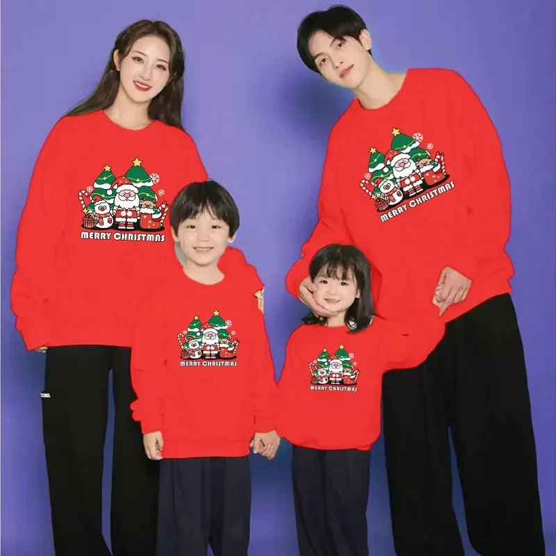 New Family Look Matching Outfits Christmas Jumper Women Men Kids Sweatshirt Deer Sweater Xmas Jersey Couple Baby Boy Girl Shirts