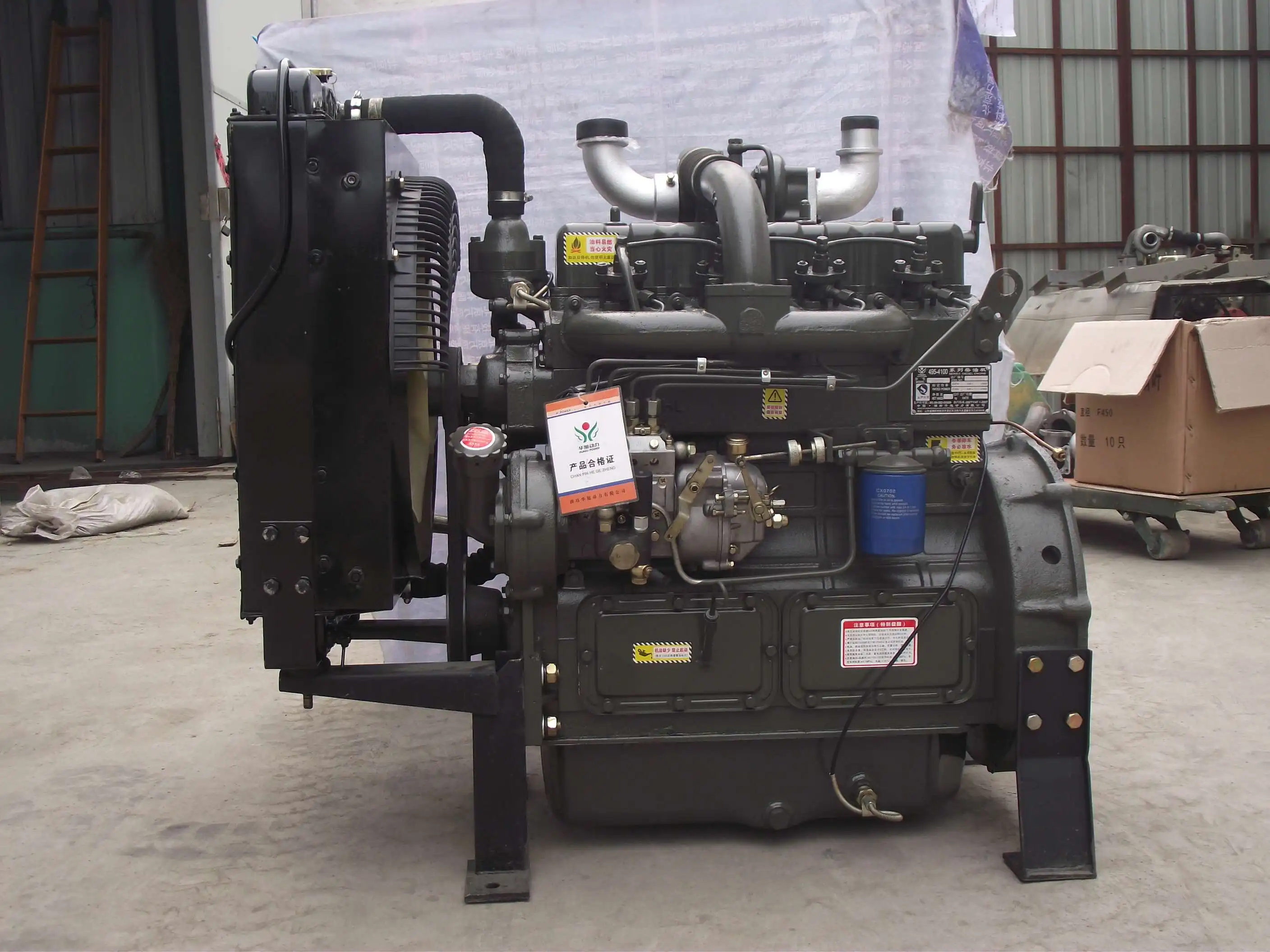 Weifang diesel engine 46kw 57.5kva 63Hp 4 cylinder water cooled ZH4102ZD diesel engine with turbocharger for diesel generator