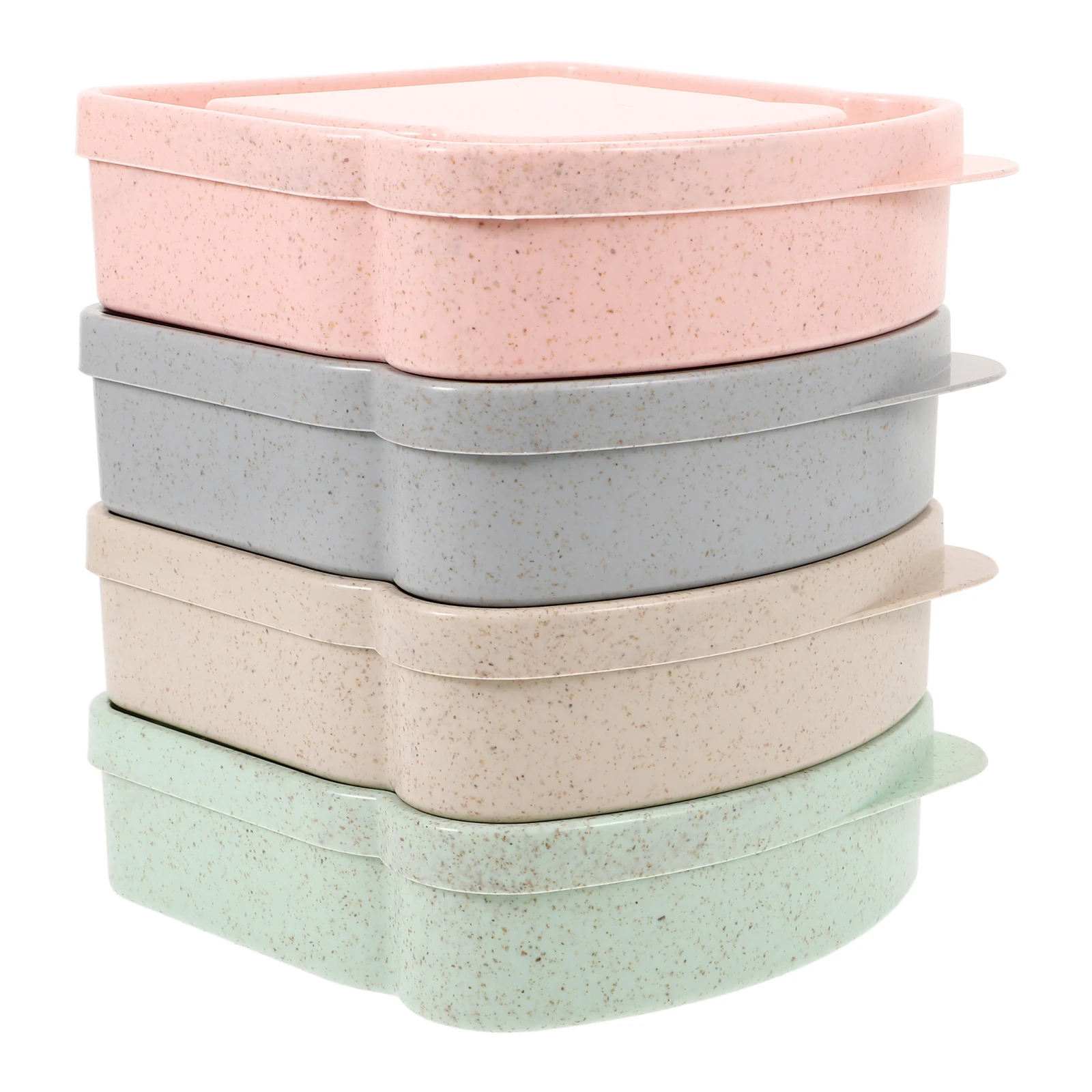 

4pcs Sandwich Storage Box Bread Container Outdoor Picnic Food Box Leak-Proof Fresh Keep Holder Kitchen Supply Sealed Container