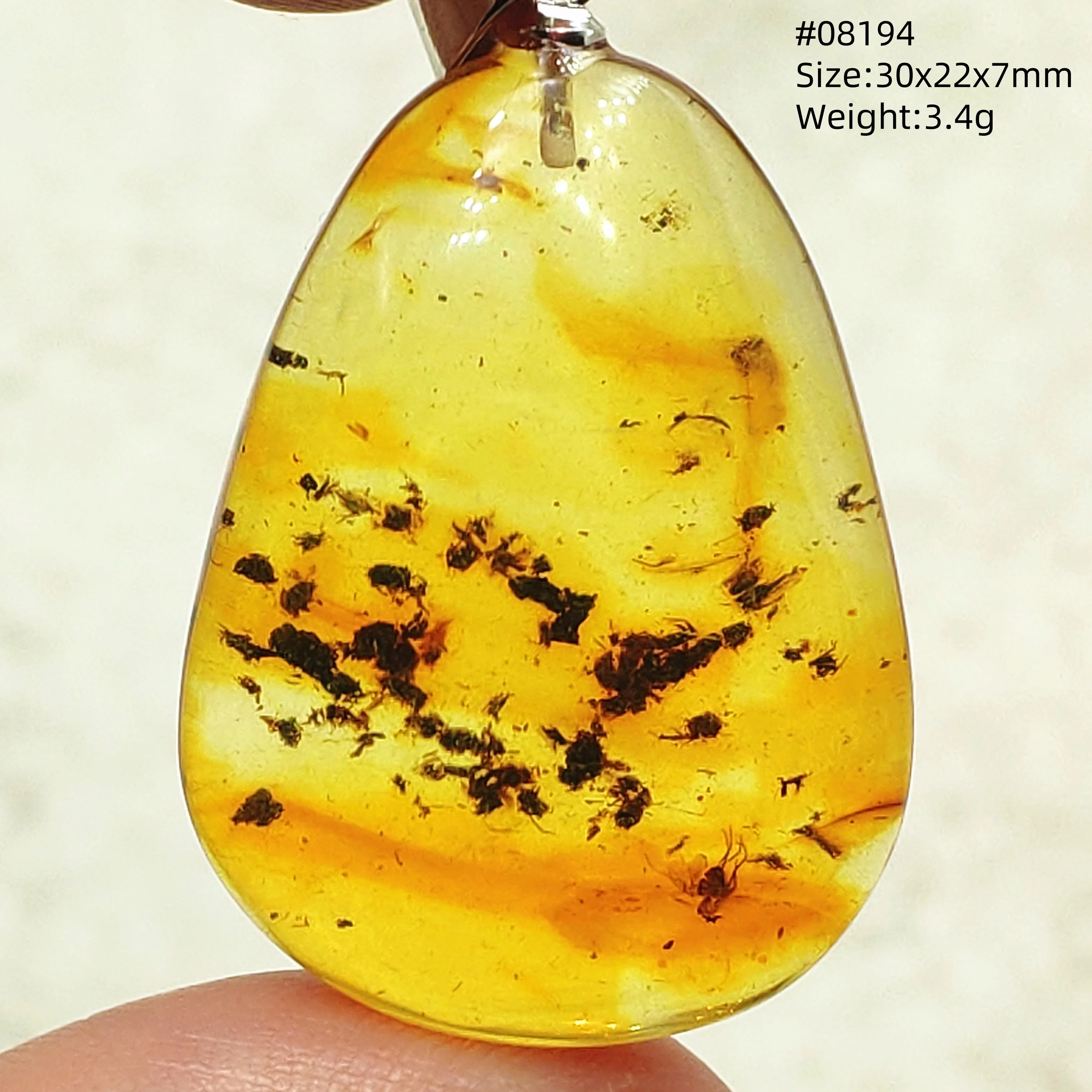

Natural Amber Insect Pendant Necklace Gemstone Women Men Healing From Baltic Yellow Amber Insect Stone Jewelry AAAAA