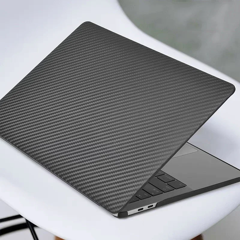Carbon Fiber Texture Laptop Cases For Macbook Neo Air Pro 13 14 15 16 Case Hard M5 M4 M2 M1 Scratch Resistant Protective Cover
