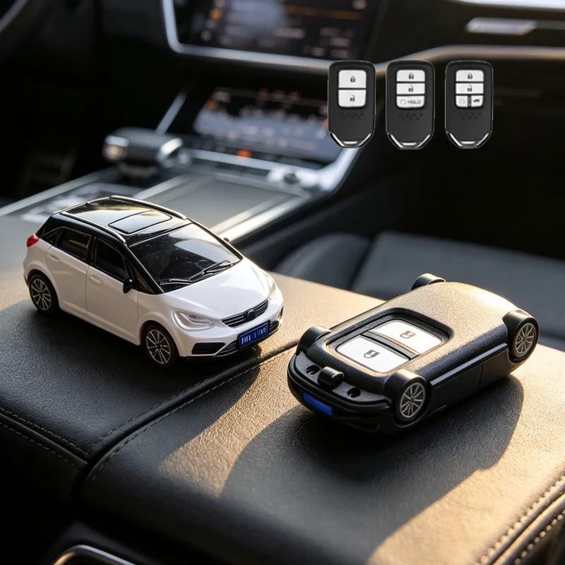 2 3 4 5 Button Car Model for Honda Fit JADE VEZEL City Civic Jazz BRV Remote Smart Car Key Case Cover Fob Keychain Accessories