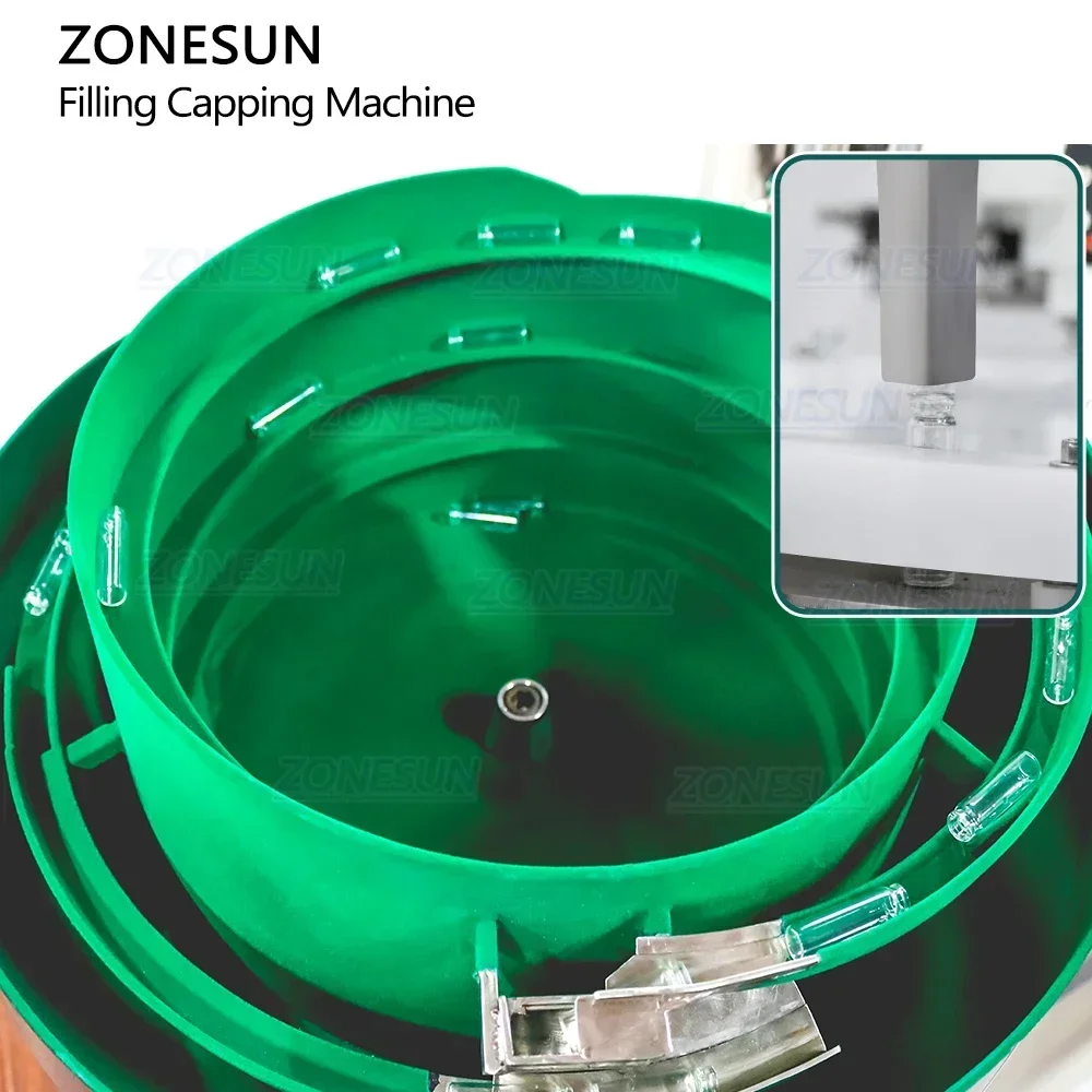 ZS-AFC7C Automatic Tabletop Peristaltic Pump Perfume Glass Tube Sample Vial Bottle Filling Cap Pressing Capping Machine