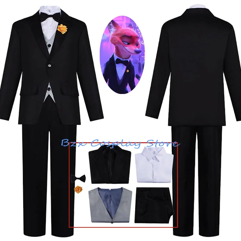

2025 Fox Nick Cosplay Anime Season 2 Nick Police Uniform Suit Halloween Carnival Role Play Outfit for Woman Men