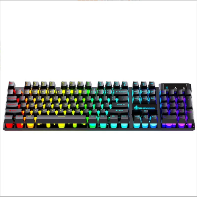 Imagem -05 - Combo de Teclado e Mouse com Fio Usb Rgb Led Retroiluminado Sensação Mecânica Teclado Anti-ghosting Ratos 1200dpi para pc Gamer D500