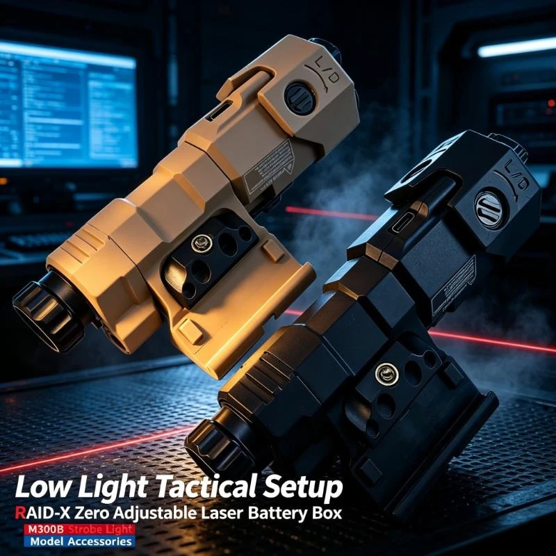 RAID-X Nylon Zero Adjustable Laser Battery Box, Matching Metal M300B Strobe Light for Model Accessories