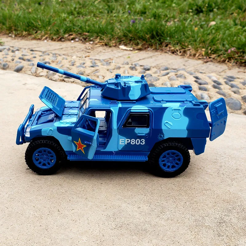 1:32 Scale Military Vehicles Amphibious Assault Chinese Off-Road Chariot Simulation Car Toy Model Baby Gift