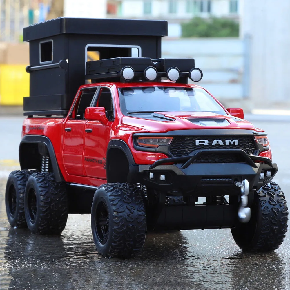 1:32 RAM 1500 TRX Viper modelo de coche puertas de juguete abierto extraíble aleación vehículos fundidos modelos música luz regalos para niños