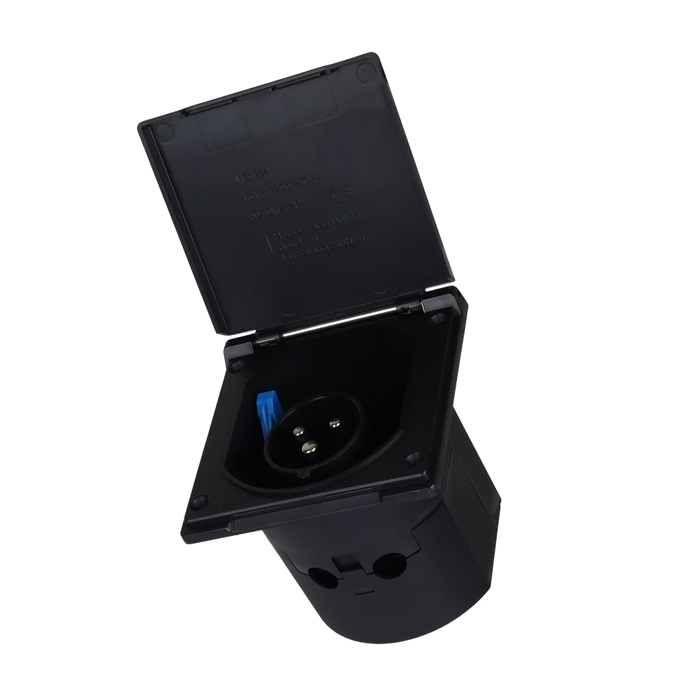 

3 Pin Plug Socket RV External Power 16A 220-240V RV External Power Outlet Box Waterproof Embedded Mounting For Campers Trailer