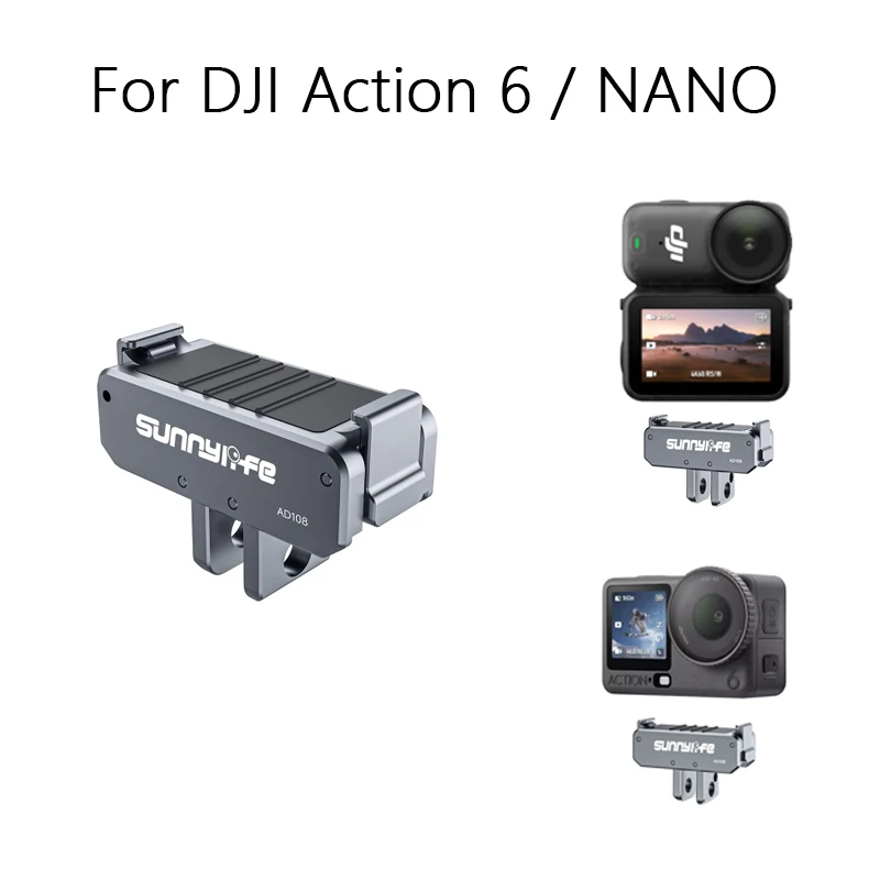 Sportkamera Metall-Magnetadapter für DJI Osmo Action 6 / Nano Schnellverschluss und Installation für DJI Osmo Action 6 / Nano