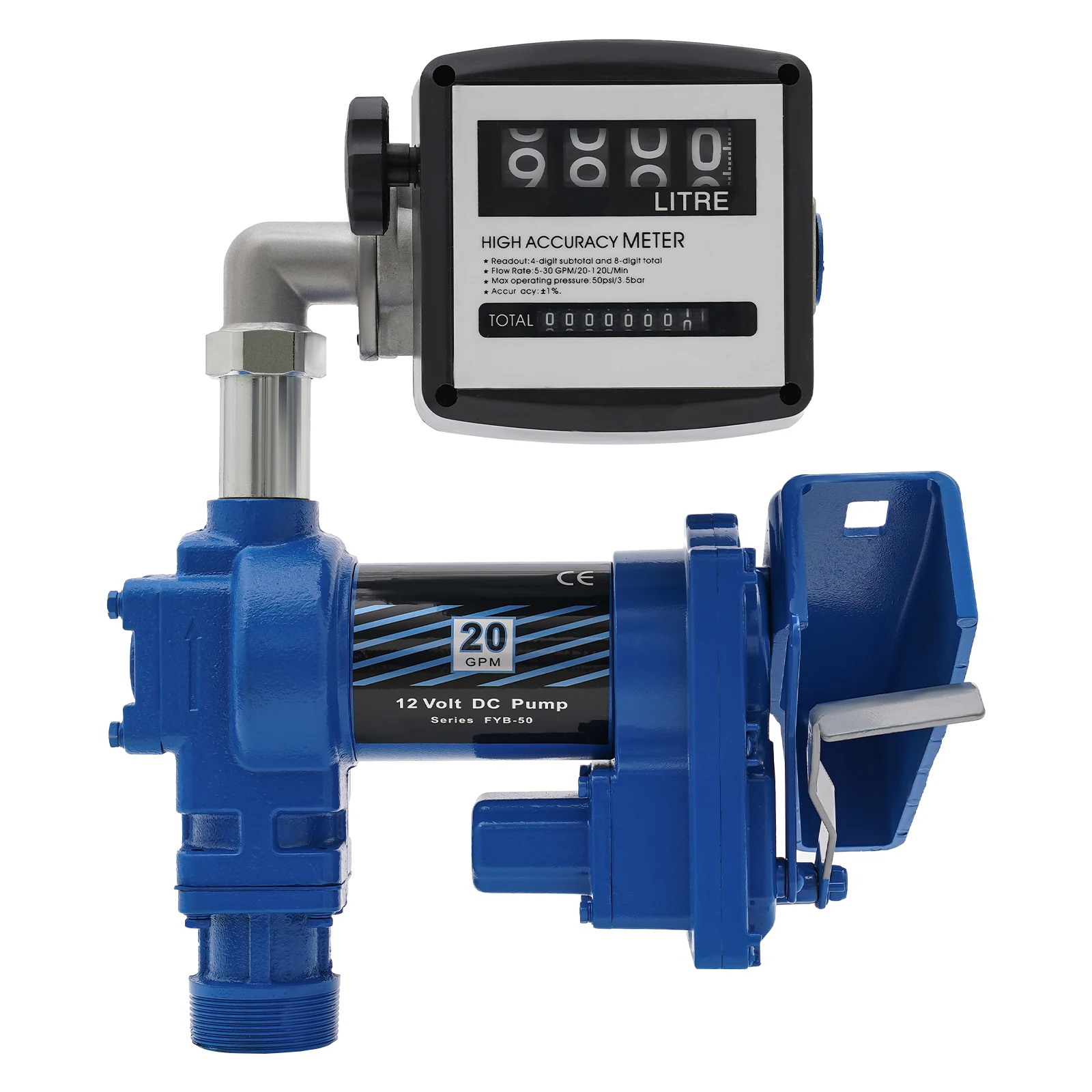 265W DC12V Gasoline Metering Fuel Transfer Pump Explosion-Proof Fuel 5-30gpm/20-120l/Min for Transporting Gasoline Diesel