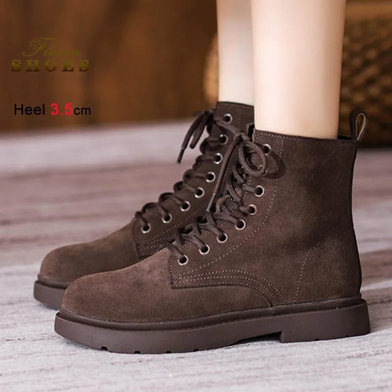 

Модные женские полусапоги, ботильоны из матовой натуральной кожи, женская повседневная обувь на среднем каблуке, осенне-зимние удобные короткие ботинки