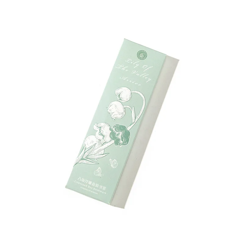 Vintage Lily of The Valley Flower Relief Bookmarks Paper Novelty Book Reading Maker Page Creative Paper Student Bookmark