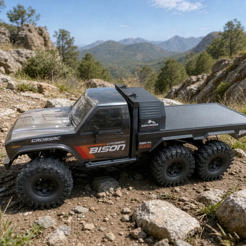 Hot CROSSRC EMO XL Big Bison 1/8 Remote Control Electric Climbing Off-Road Vehicle 6x6 Drive RC Brushless Model Car With Lights
