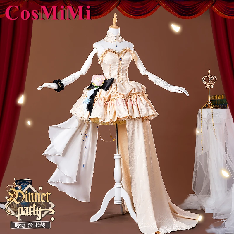 

CosMiMi Game Genshin Impact Lumine Cosplay Costume Dinner Party Gorgeous Sweet Formal Dress Carnival Party Role Play Clothing