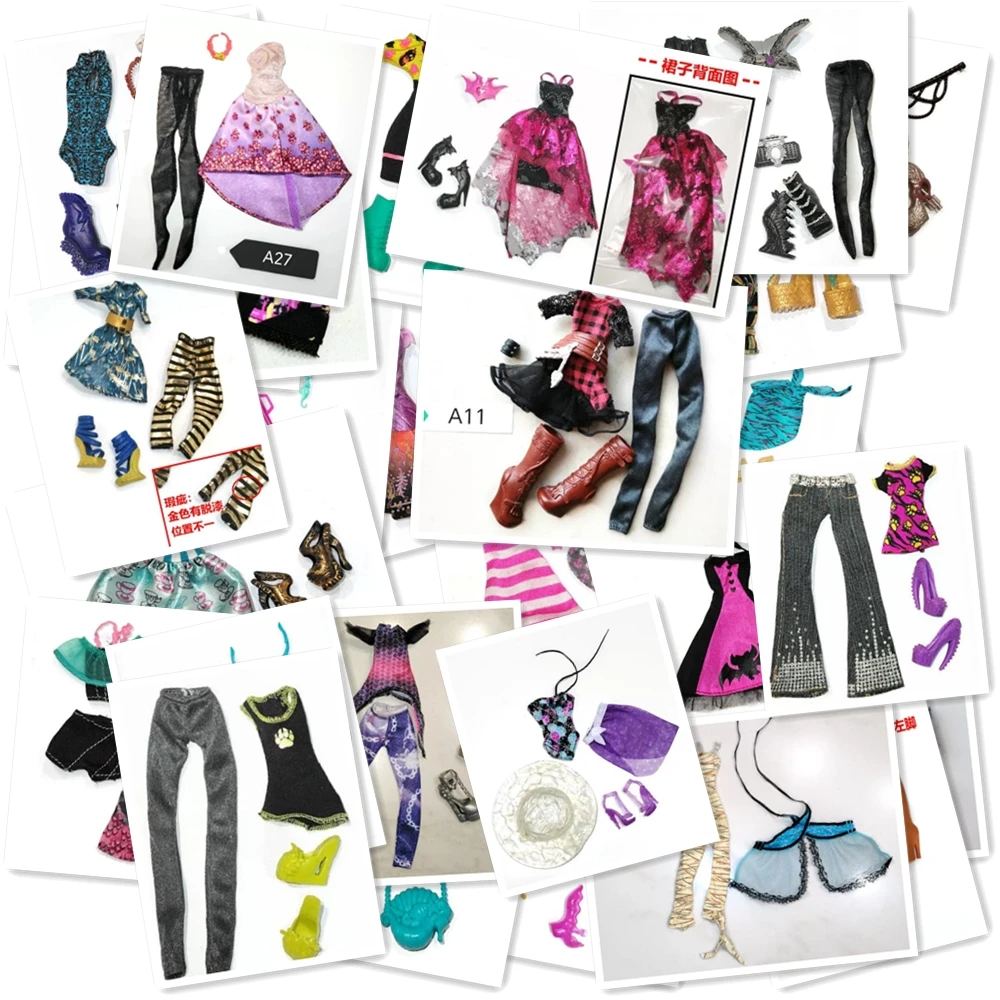 Quality Monstering High Doll for30cm  doll Dressing Soft Casual Wear Handmade Clothes Outfit Doll Clothing Girl Toys