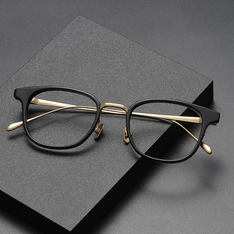 

Titanium Acetate Eyeglasses Frame Men Round Myopia Prescription Glasses Women Retro Optical Luxury Brand Glasses Frame Eyewear