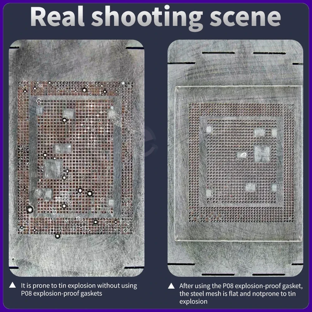 Uszczelka cynowa Lanrui P08, odporna na wybuchy. Siatka stalowa cynowa nie wydechuje lub nie wybuchuje, łatwa w użyciu do cynowania bez rozpryskiwania cyny.