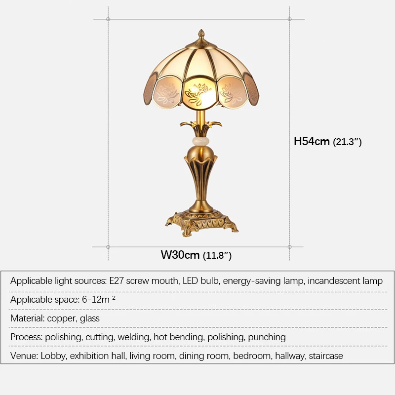 TYLA Contemporary Brass Gold Table Lamp LED Creative Simple Glass Desk Light Copper For Home Study Bedroom Bedside