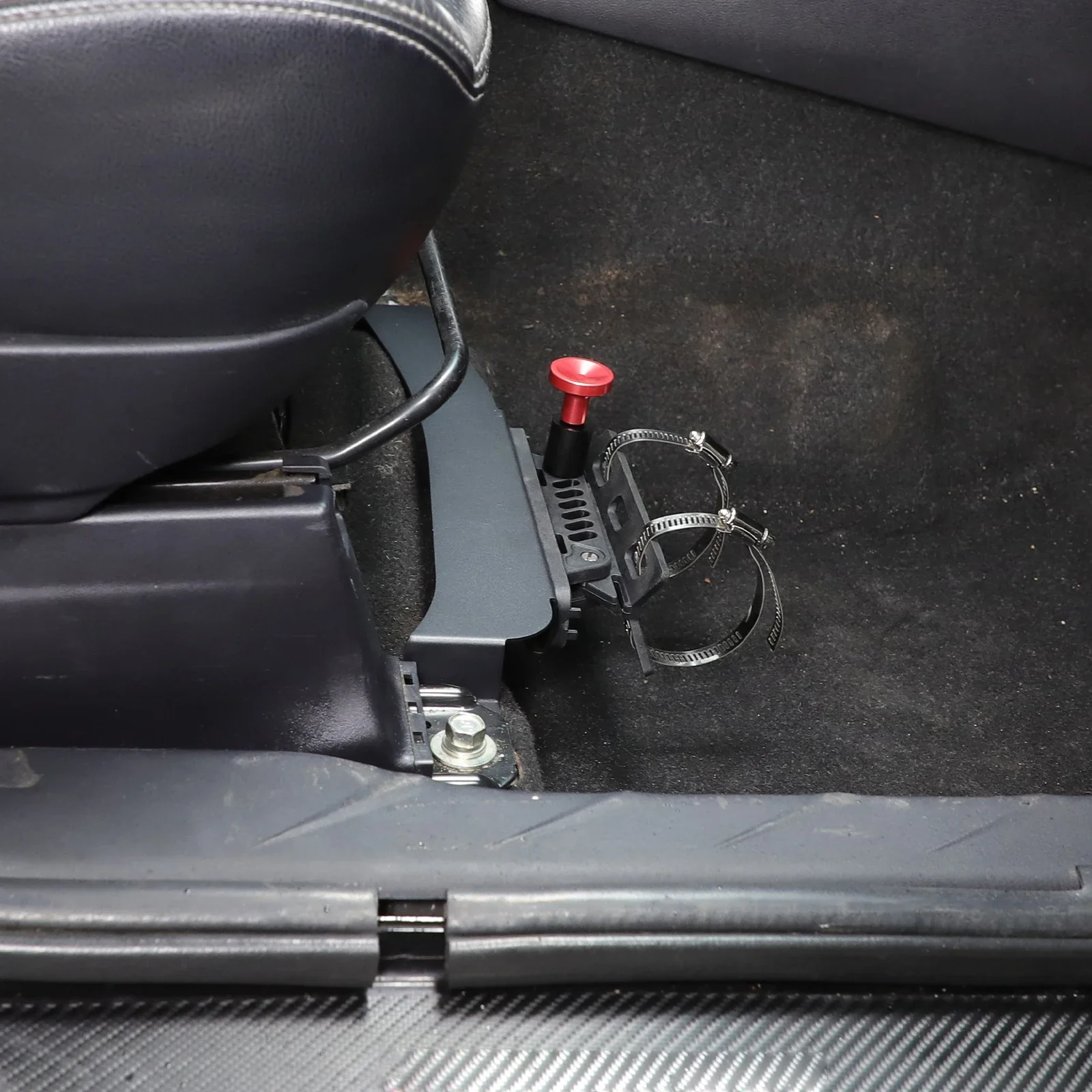 For Mitsubishi ASX 2011-2018 Carbon Steel Black Car Under Seat Fire extinguishing Bracket Under Interior Car Accessories - view 3