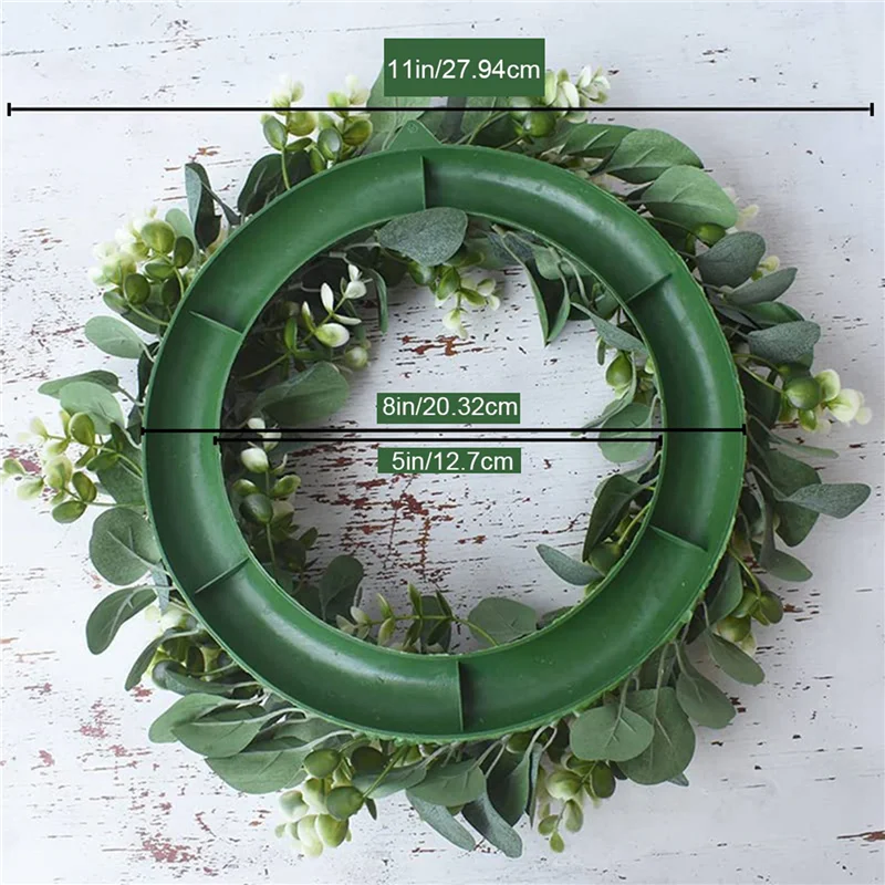 

BMBY-8 упаковка зеленый эвкалиптовый венок круглый венок искусственный венок венок фермерский дом для двери, стены, окна, деко, 12 дюймов/шт.