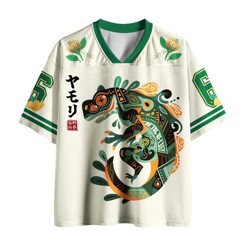 Hot-selling Japanese-style Artistic Trend 3Dprint Men Women V-neck Loose Sports Quick-dry Tshirts Outdoor Casual Family Wear Top