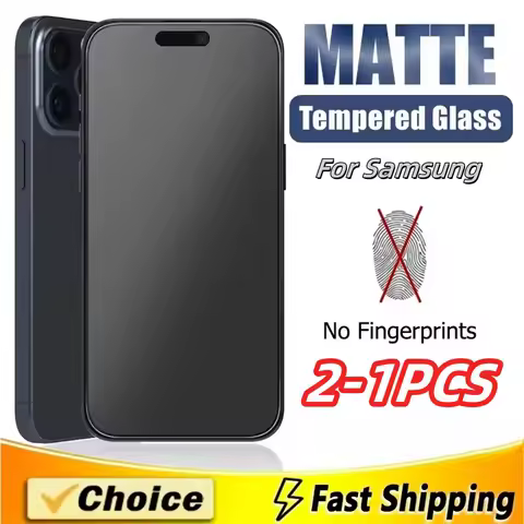 2-1PCS Matte Screen Protector Glass For Samsung S25 S24 Ultra S23 S22 S21 S20 FE Plus A73 A55 A54 A35 A34 A16 A15 A14 A06 A05 5G