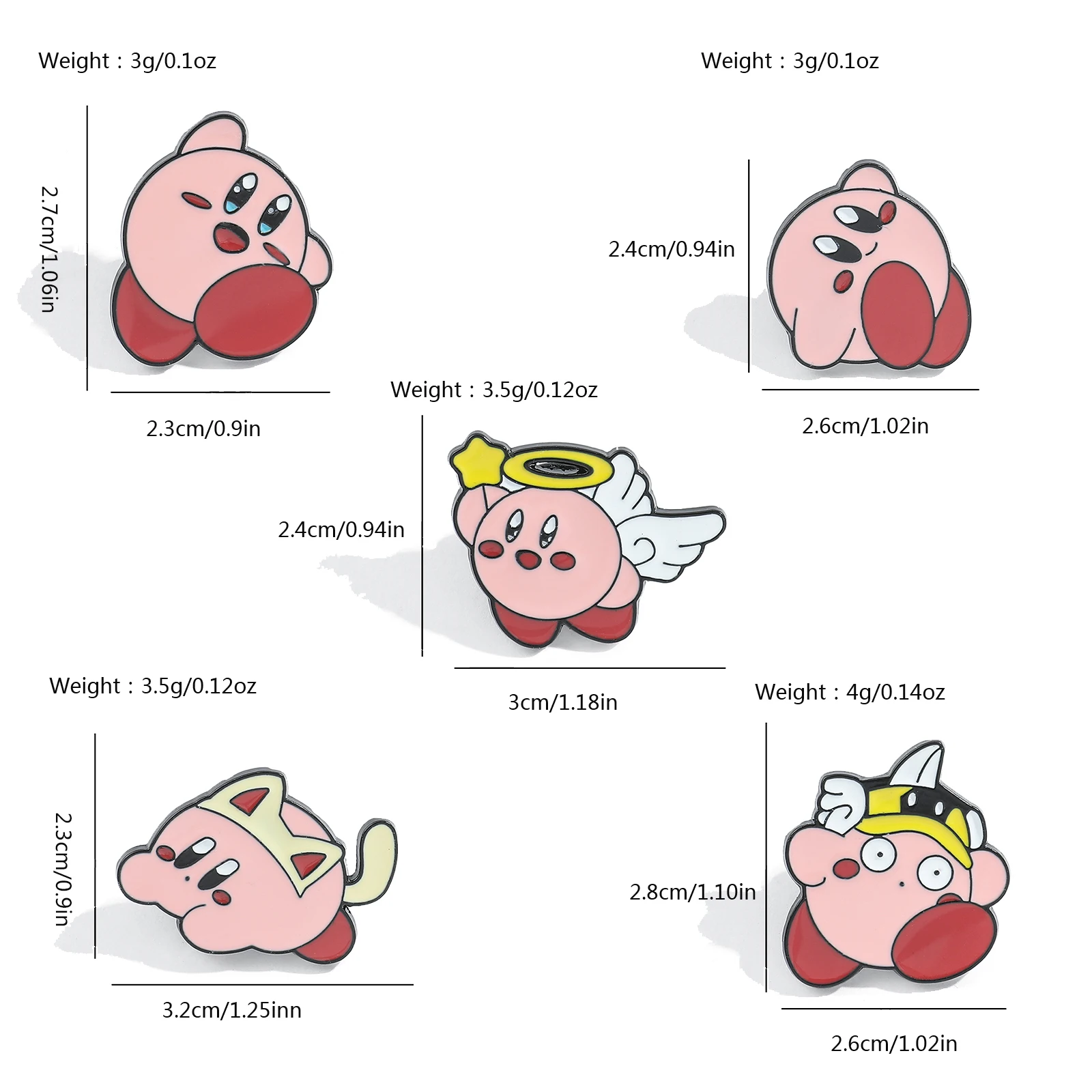 5ชิ้นเข็มกลัดการ์ตูนแอนิเมชั่นที่สร้างสรรค์น้อยน่ารักลูกบอลสีชมพูกระเป๋าเป้สะพายหลังเคลือบเข็มเครื่องประดับเสื้อผ้าเครื่องประดับโลหะ attachmes
