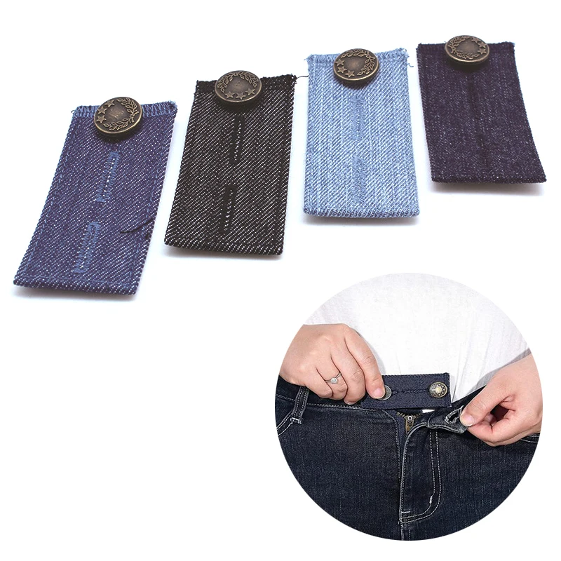 

Jeans Waist Expander Button Waist Belt DIY Jeans Waist Extension Buckle Unisex Waistband Extender ButtonElastic Extender Button