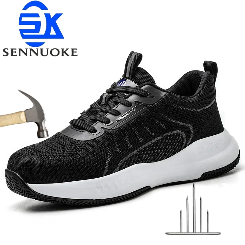 

Safety Shoes Men for Work Lightweight Sport Sneakers Steel Toes Safety Tennis Protection for the Feet Original