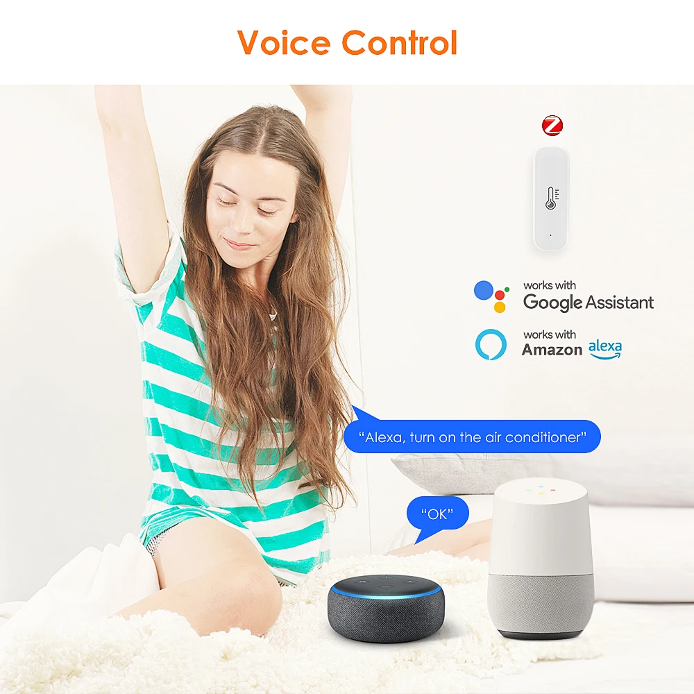 Imagem -06 - Tuya Zigbee-sensor de Temperatura e Umidade Inteligente Wifi Higrômetro e Termômetro Interno Monitor em Tempo Real Funciona com Alexa e Google