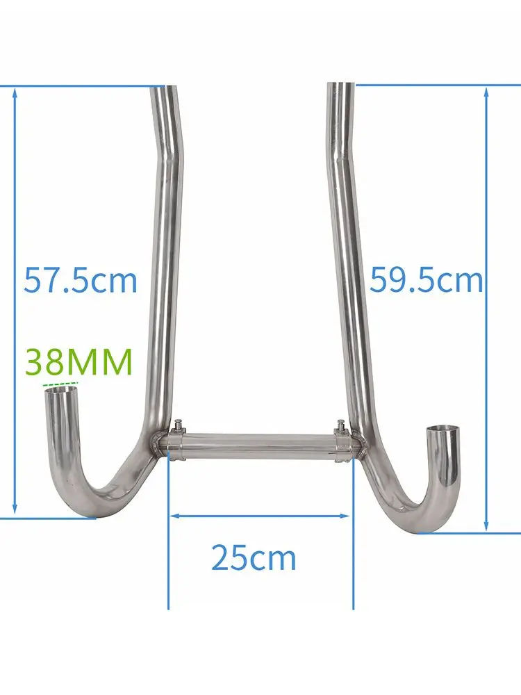 Cafe Racer Für BMW R75 R80 R90 R100 38mm Edelstahl Front auspuff header Set Motorrad Schalldämpfer Rohr Kollektor verteiler