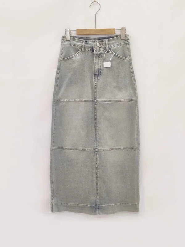 

Spring Summer Autumn Cotton Stretch Denim f Skirt Women's High Waist Slim Fit Bodycon Ele One Step Skirt Korean Sle