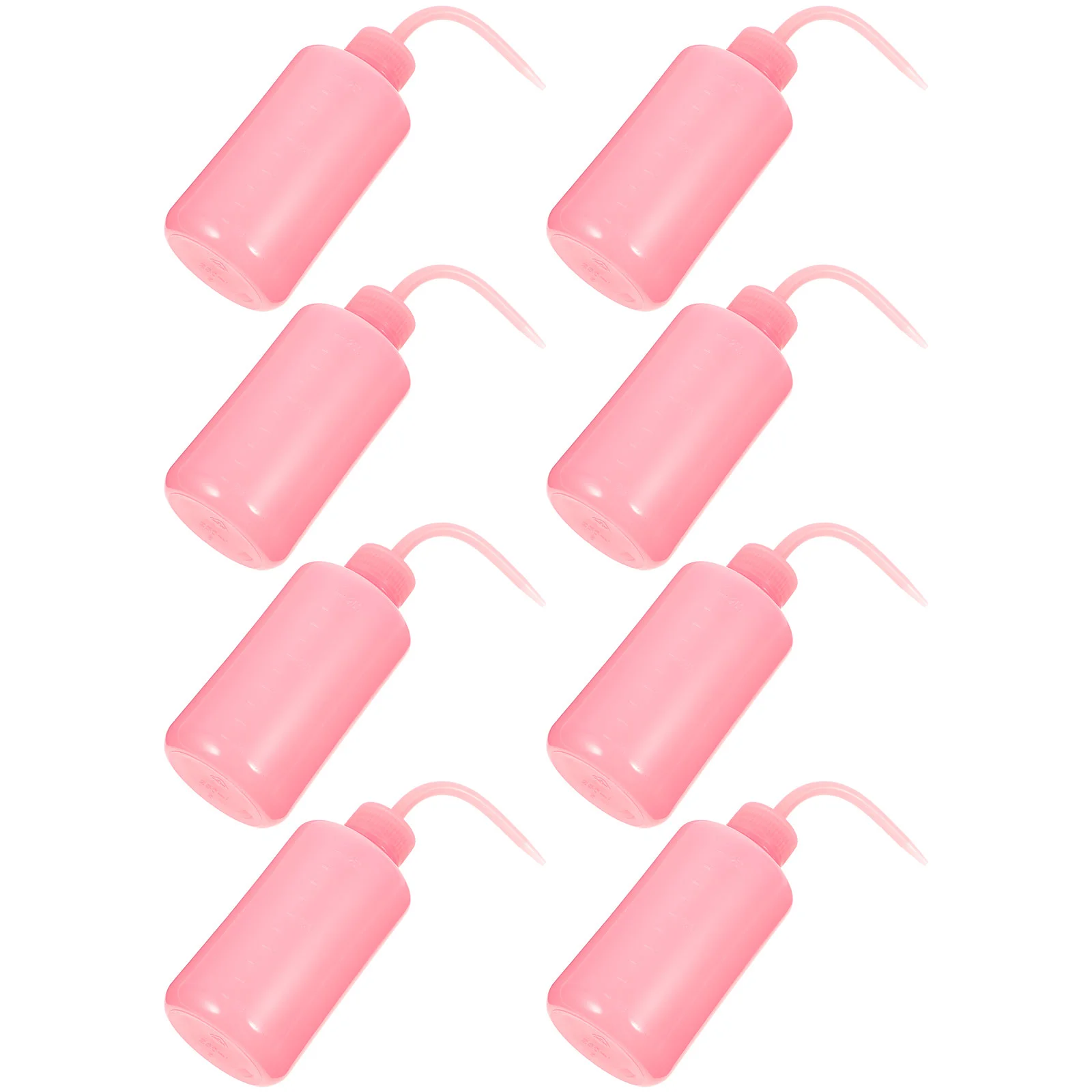 8 Pcs Rinse Bottle Squeeze Bend Mouth Soap Wash Leak-proof Abs Practical Eyelashes Empty Grafting