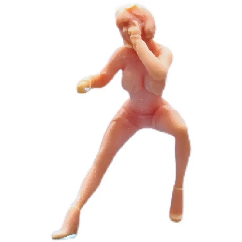 1/64 1/43 estatuetas escala modelo resina motocicleta pose calças quentes feminino incolores miniaturas diorama pintado à mão s448