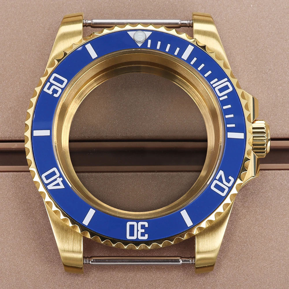 

40MM Women's Luxury Gold Watch Case Sapphire Glass For SUB NH35 NH36 NH38 NH34 Miyota 8215 ETA 2824 Movement Replacemet Parts