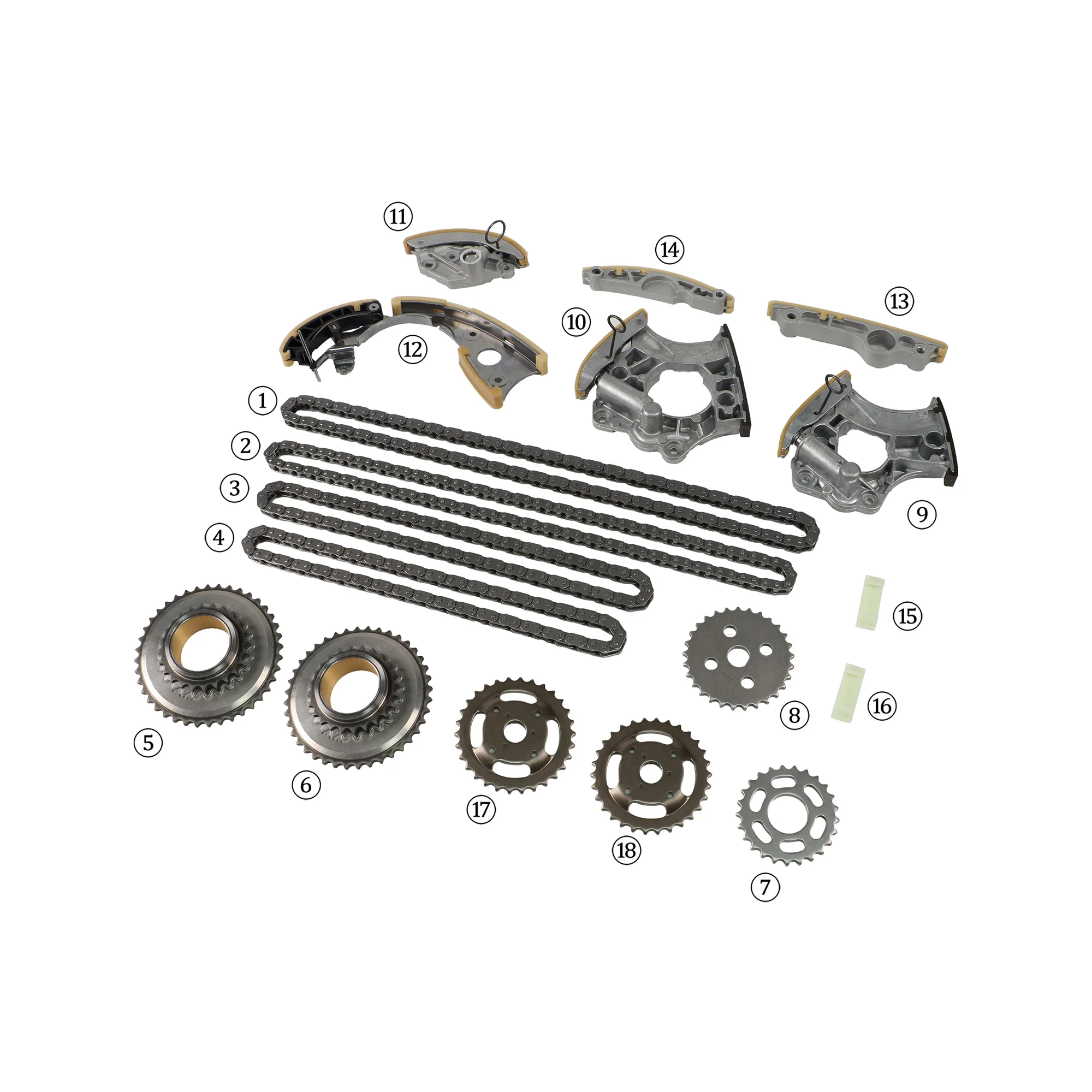 Car Repair Engine Timing Chain New Timing Chain Kit for DI S5 8F7 CAKA 245KW 3.0T 08-11 OE 06E109465BC