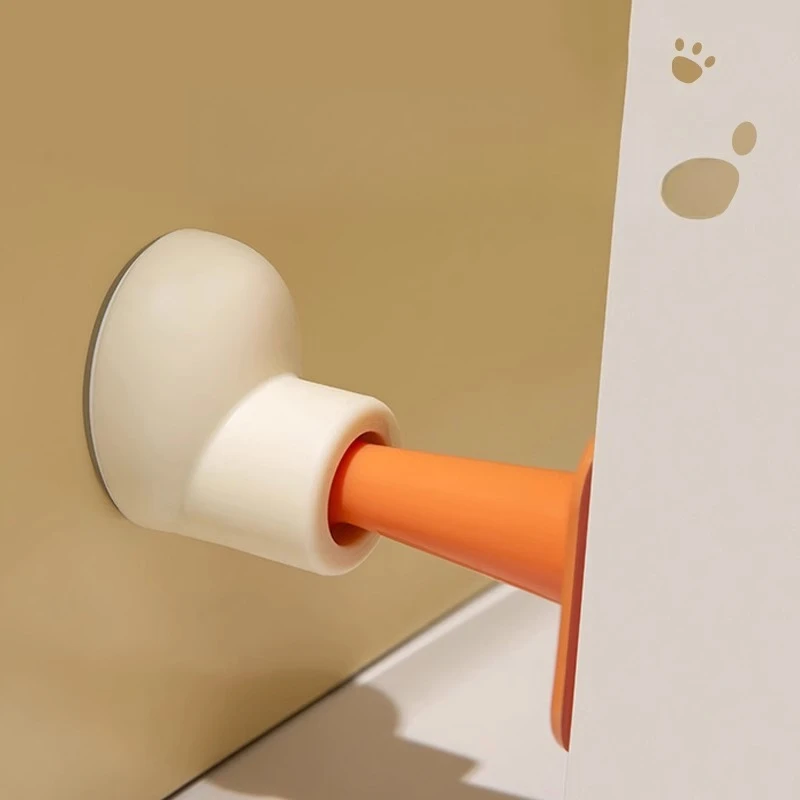 

Симпатичный дверной стопор, ветрозащитная дверь для предотвращения столкновений, дверной стопор, безопасный дверной зажим, дверной клин, верхний стопор, сверление не требуется