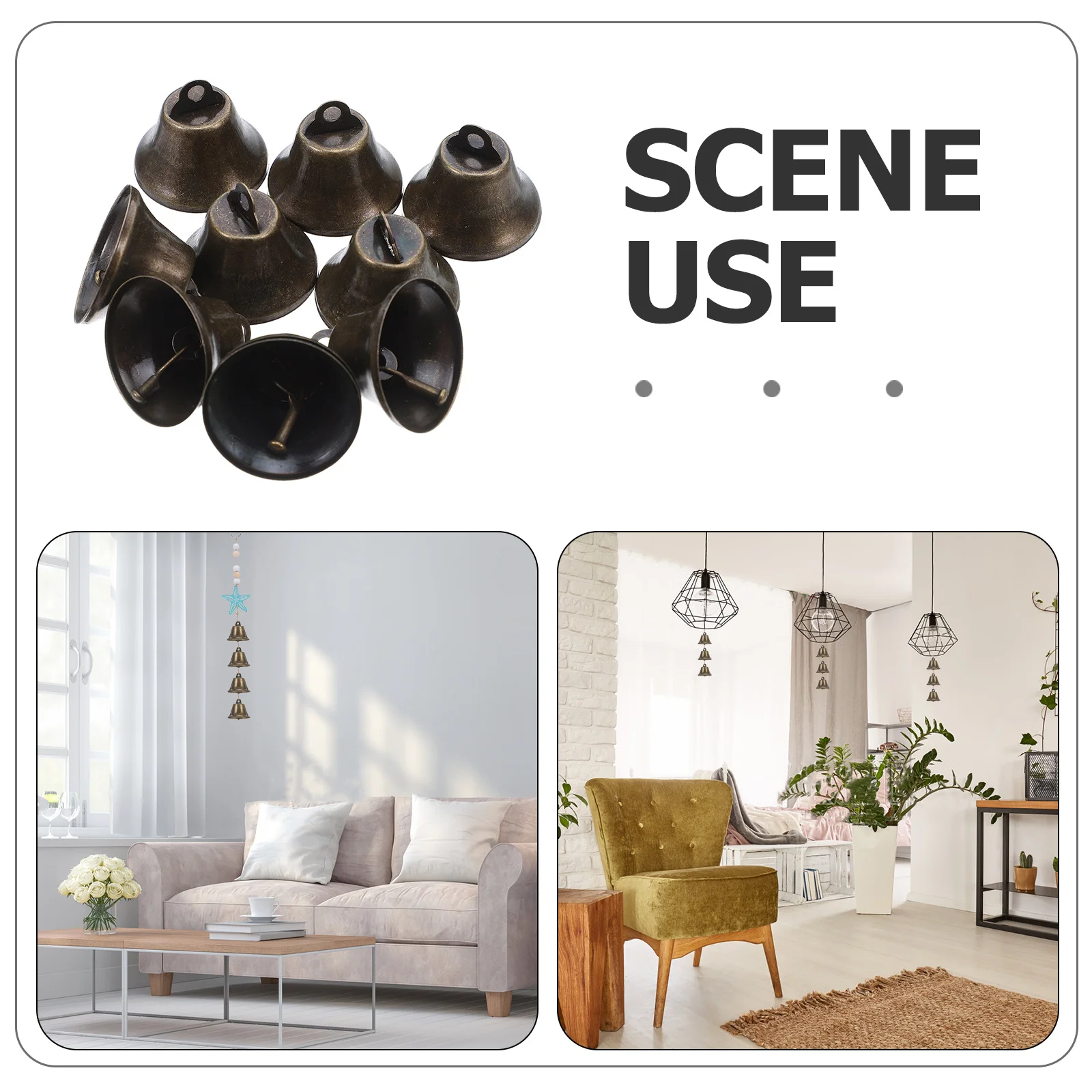 30 قطعة جرس الحلي خمر المعلقات المعدنية الصغيرة DIY بها بنفسك الحرف المنزل زينة عيد الميلاد خمر جرس الحلي الحرفية أجراس معلقة