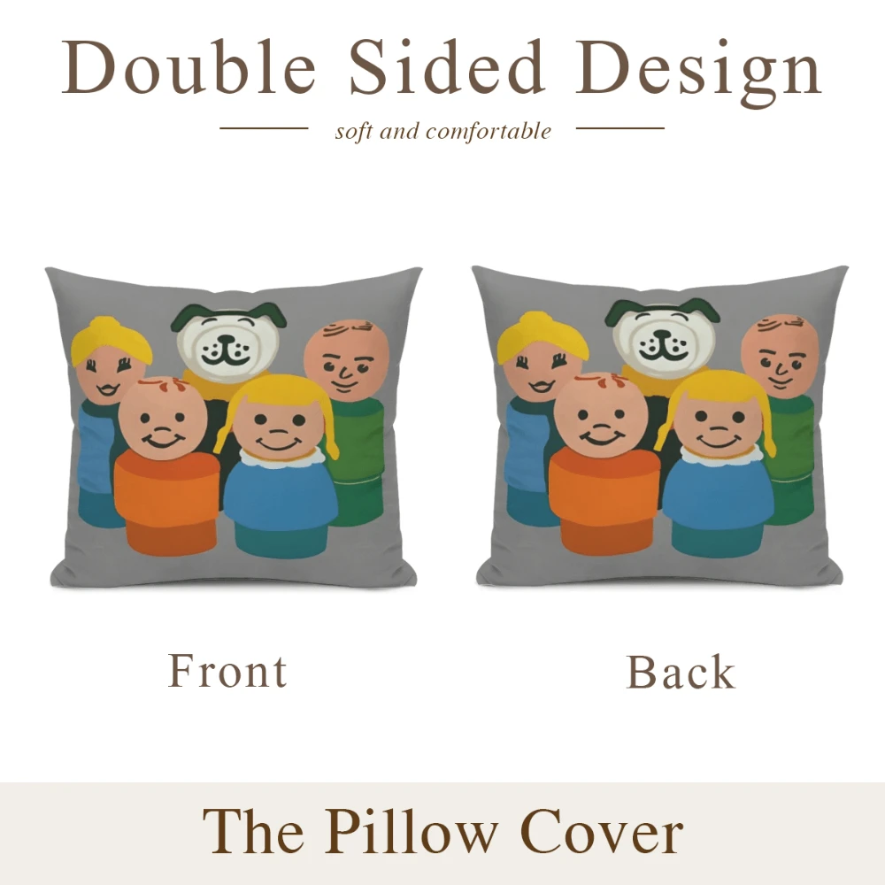 1PC Throw Pillow Cover,Russian Nesting Doll Matryoshka Print,Cute Cartoon Style,For Sofa Bedroom Couch Home Decor