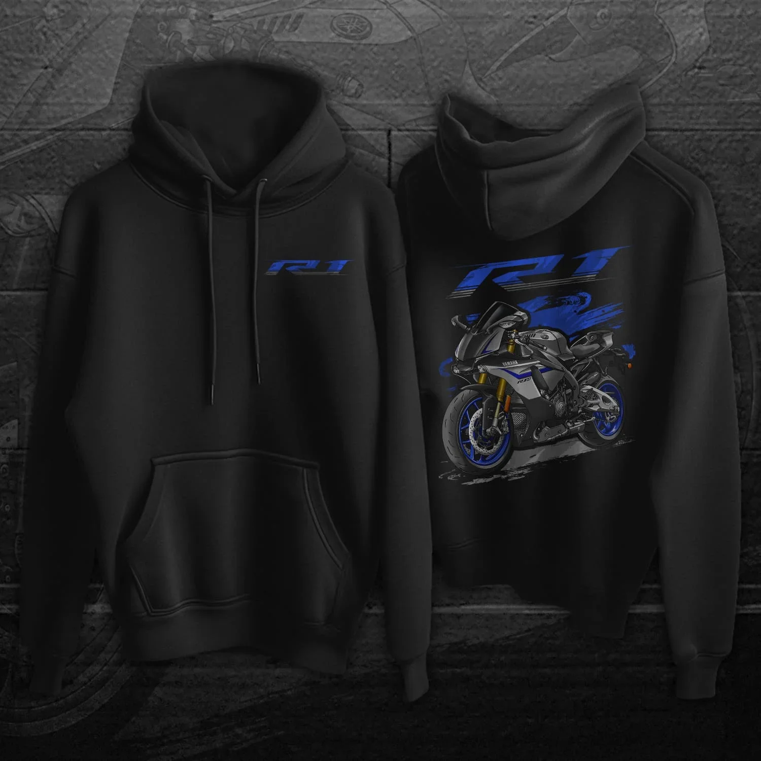 Retro 2017-2019 Models Japan YZF R1 Motorcycle Pullover Hoodie 100% Cotton Comfortable Casual Mens Sweatshirts Rider Streetwear