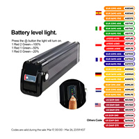 Silver Fish Lithium Battery Pack for Electric Bicycle, 36V, 48V, 19.2Ah, 17.5Ah, 13Ah, 18650, 250W, 350W, 500W, 1000W, Hub Motor