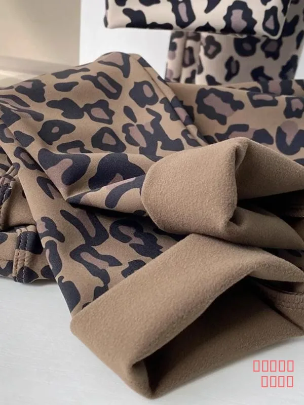 Thiened Fce Yogabroek met hoge taille, damesfitn ark basislaagbroek, herfst-winter bovenkleding, afslankende beenbuikcont...