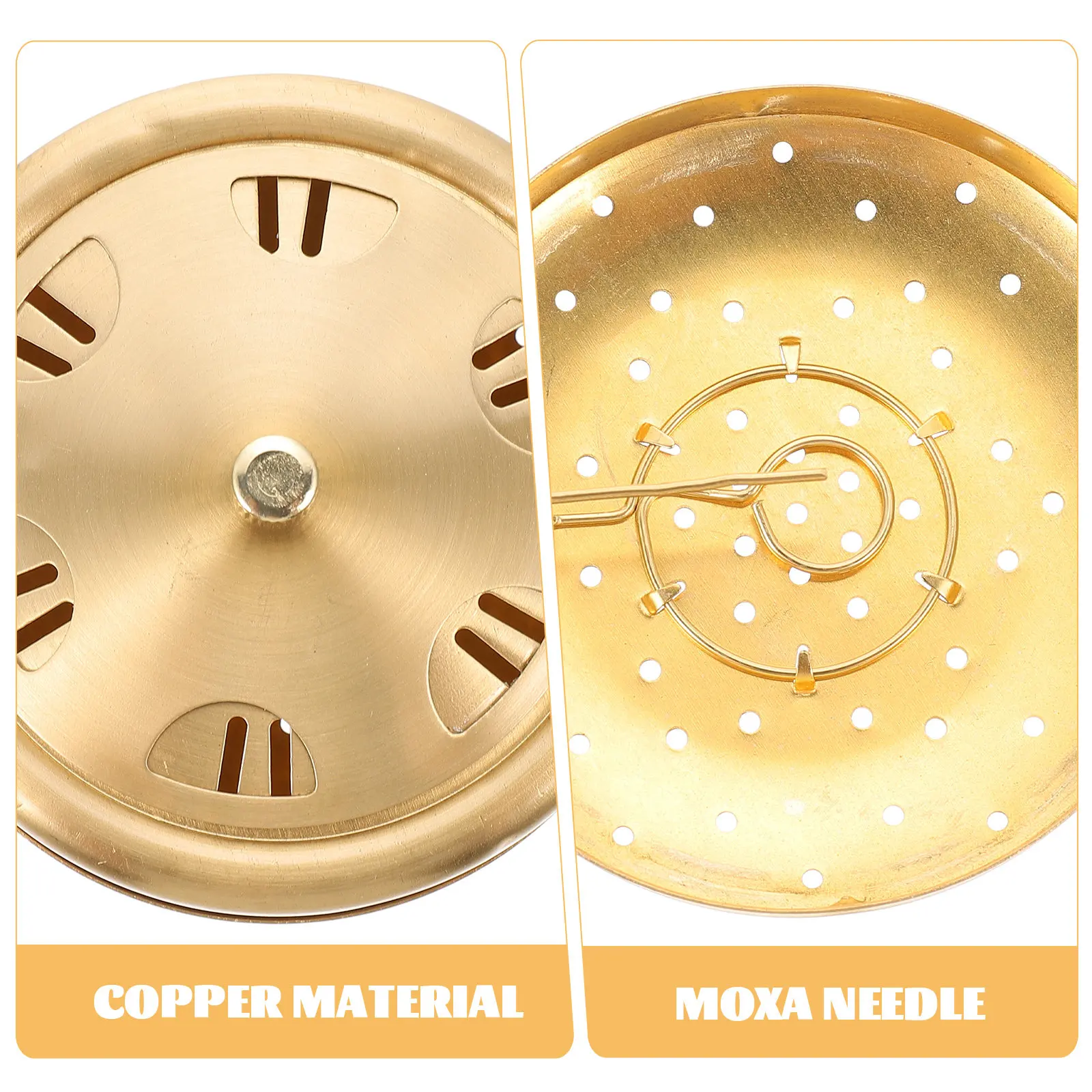 

Copper Moxa Box Adjustable Temperature Moxibustion Box Smokeless Moxa Burner Holder for Acupuncture Body Pain Relief