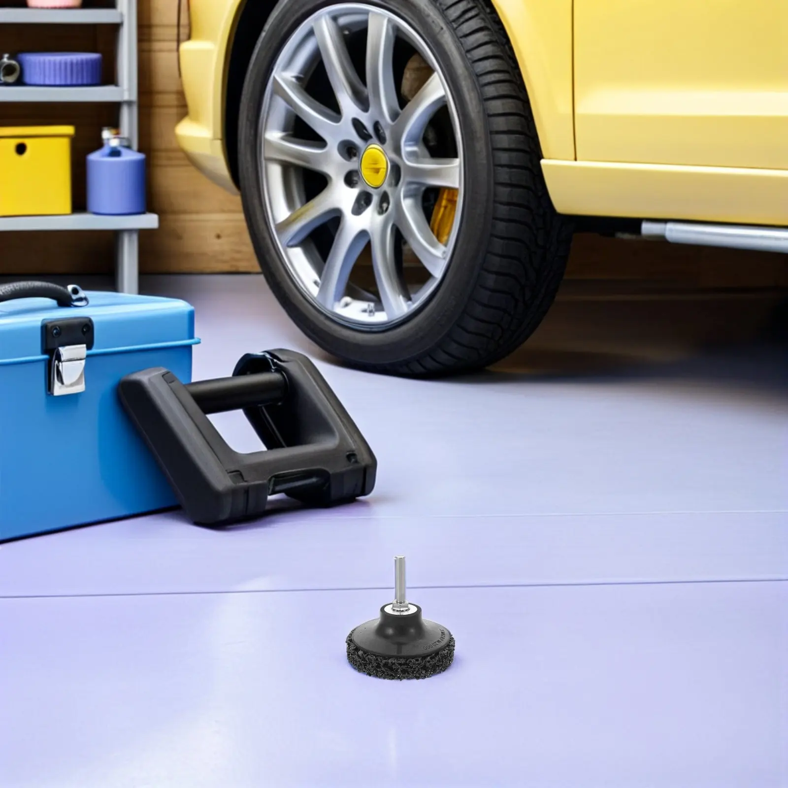 Wheel Hub Grinding Tool Metal Abrasive Buffer Rust Removal Polishing Car Tire Grinding Head Vehicle Repair Tool Hub Cleaning view 5