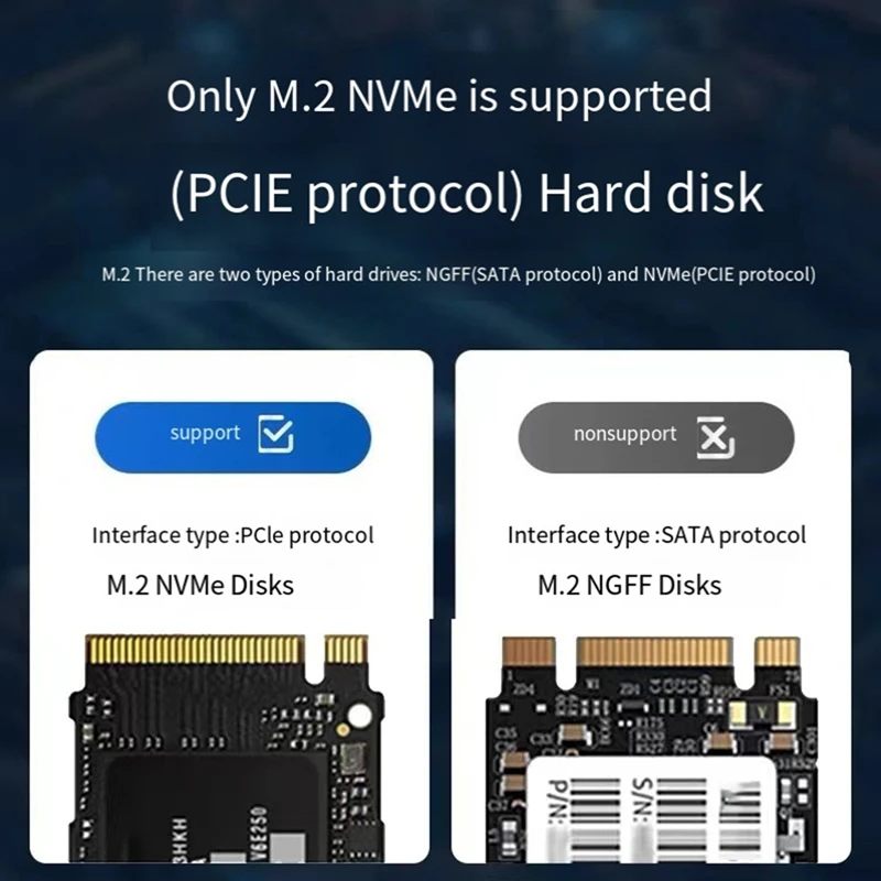 Placa adaptadora de teste M.2 NVME Placa de extensão Mkey Solid State DriveJAS
