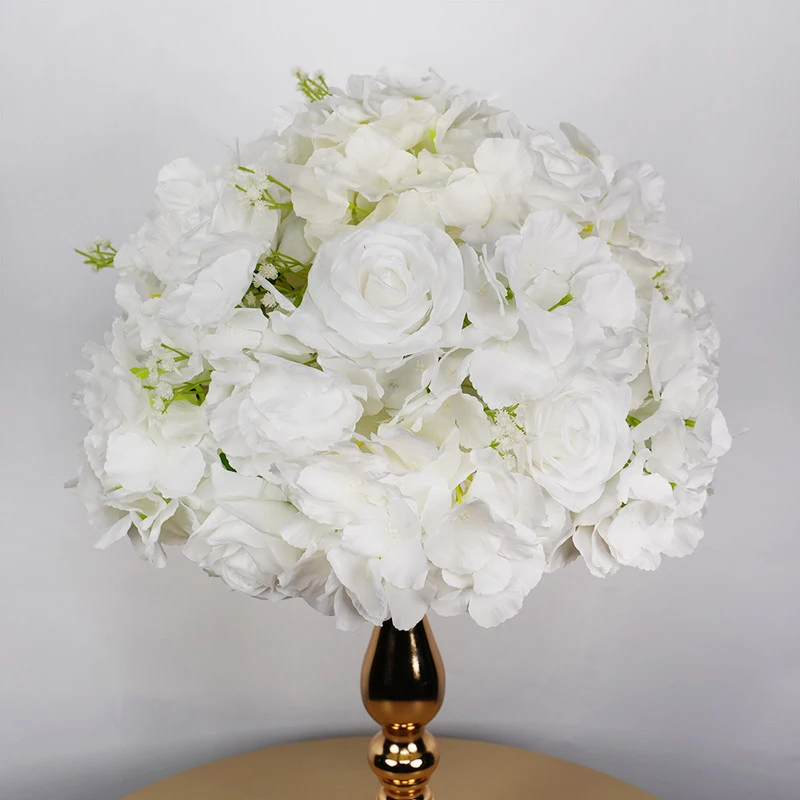 Uflower Artificial Flower Wedding Table Centerpiece Flower Ball Wedding Decoration Rose Floral Ball Party Event Home Decor